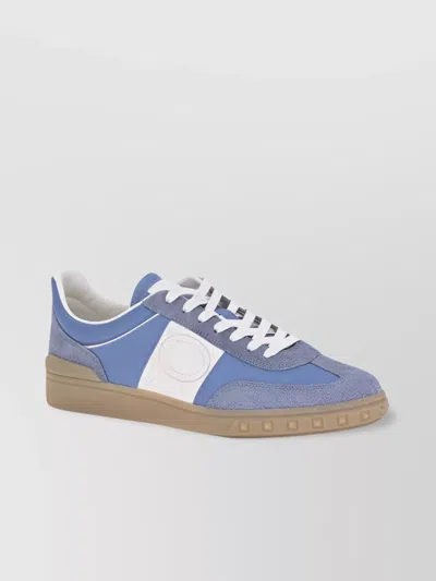 Valentino Studded Rubber Sole Sneakers In Blue