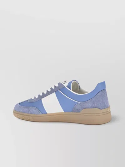 Valentino Studded Rubber Sole Sneakers In Blue