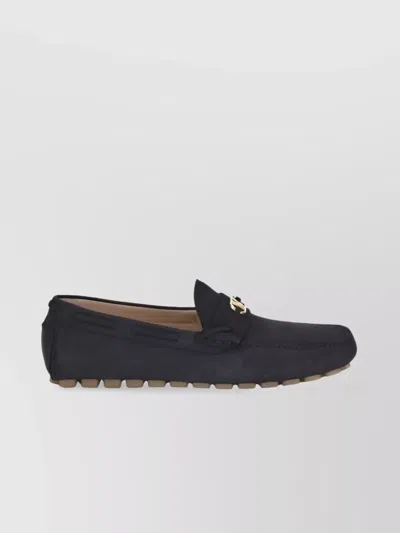 Valentino Garavani Driver Fastaway Loafer In Deerskin Suede