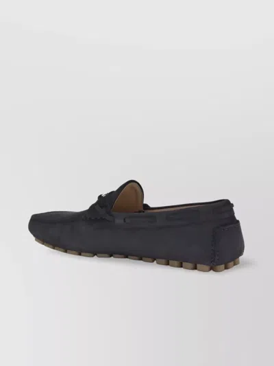 Valentino Garavani Driver Fastaway Loafer In Deerskin Suede