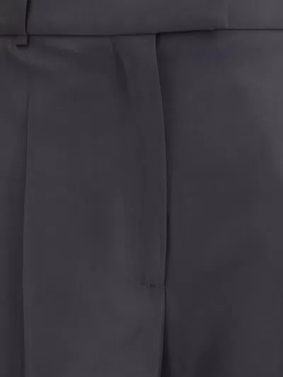 Alexander Mcqueen Wool Trousers Satin Stripes In Black