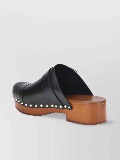 Chloé Women Jeannette Leather Clogs In Black
