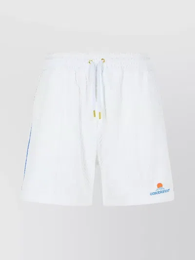 Casablanca Terry Shorts Monogram Blanc In White
