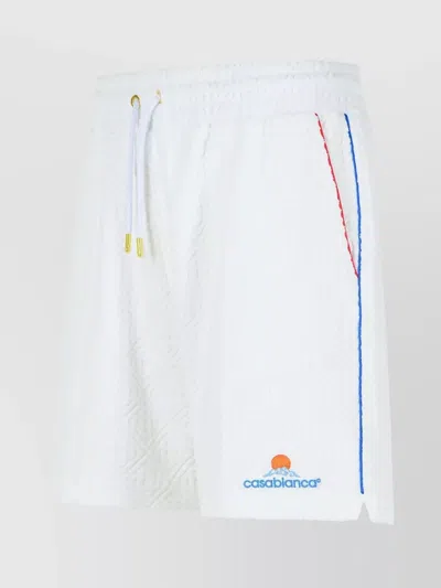 Casablanca Terry Shorts Monogram Blanc In White