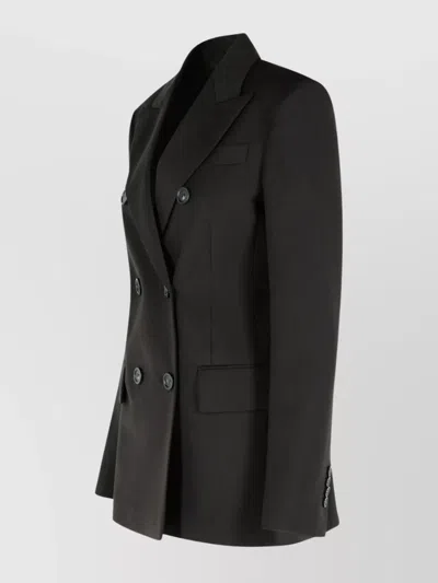 Sportmax Adamo Virgin Wool Blazer In Black