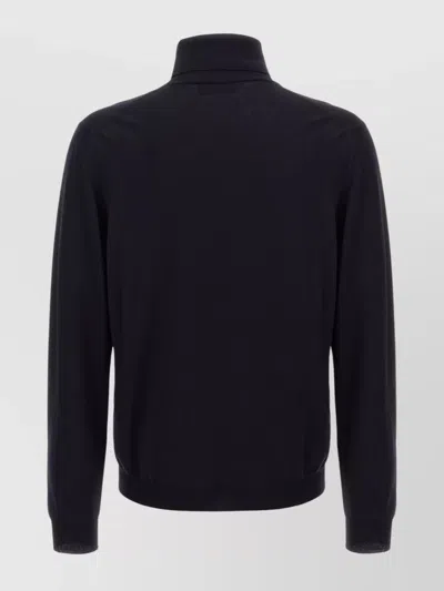 Zanone Turtleneck Sweater Long Sleeves In Black