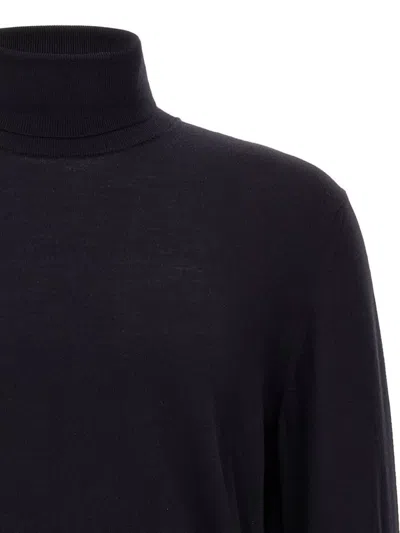 Zanone Turtleneck Sweater Long Sleeves In Black