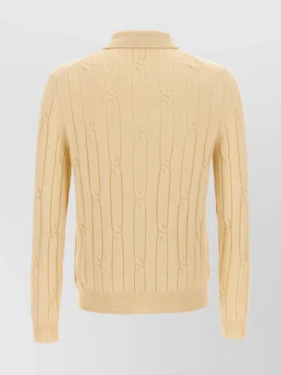 Zanone Wool Braided Pattern Polo Shirt