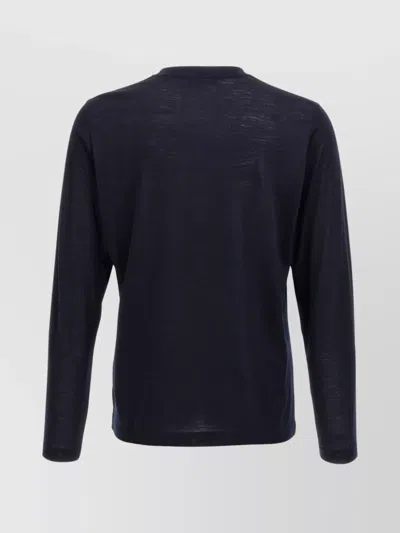 Zanone Wool Crew Neck Sweater In Blue