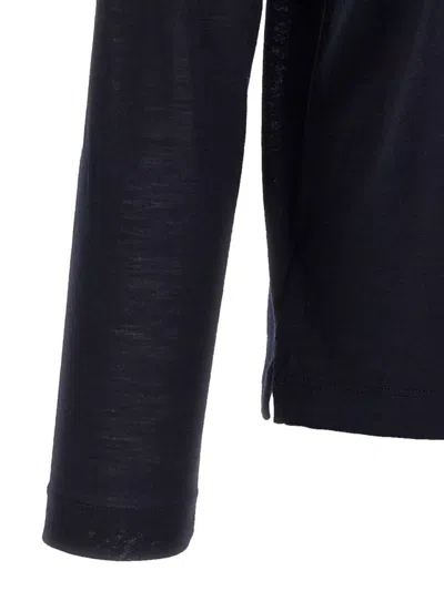 Zanone Wool Crew Neck Sweater In Blue