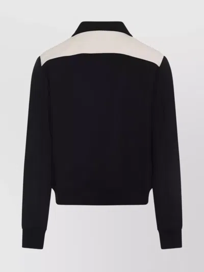 Amiri Tailored Wool And Leather Jacket With Zippered Pockets In Black