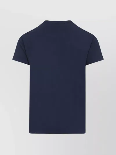 Tom Ford Indigo Blue Cotton T-shirt With Chest Pocket And Crew Neck