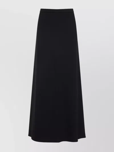 Max Mara Flared Hem Full Length High Waist Skirt In Black