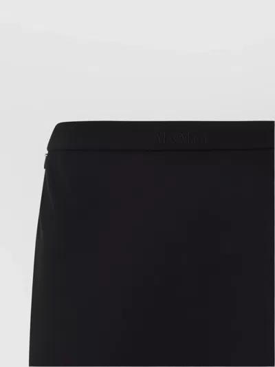 Max Mara Flared Hem Full Length High Waist Skirt In Black
