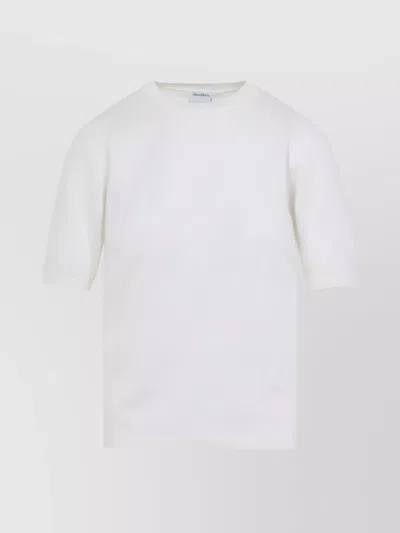 Max Mara Gerico Ss Knit T-shirt In White