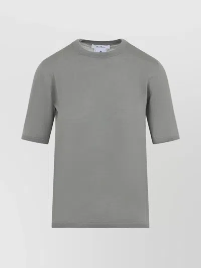 Max Mara Gerico Short-sleeved Knit T-shirt In Gray
