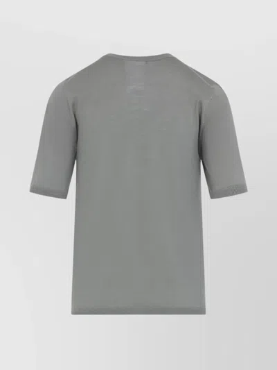 Max Mara Gerico Short-sleeved Knit T-shirt In Gray
