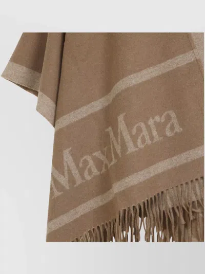 Max Mara Light Brown Wool Poncho