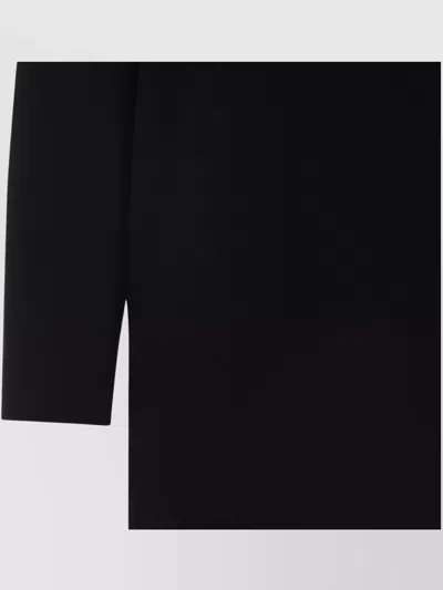 Max Mara Stand-up Collar Mini Dress With Long Sleeves In Black