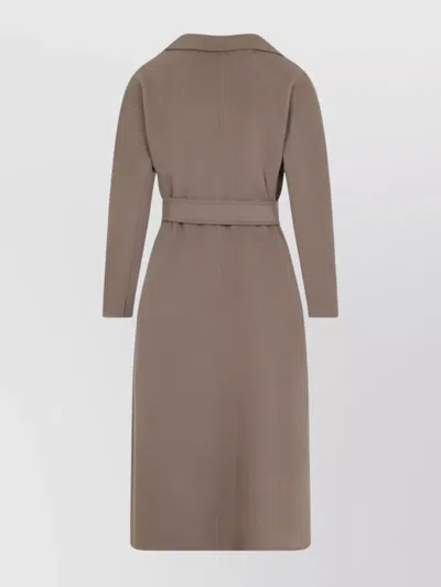 S Max Mara Esturia Belted Wool Coat In Gray