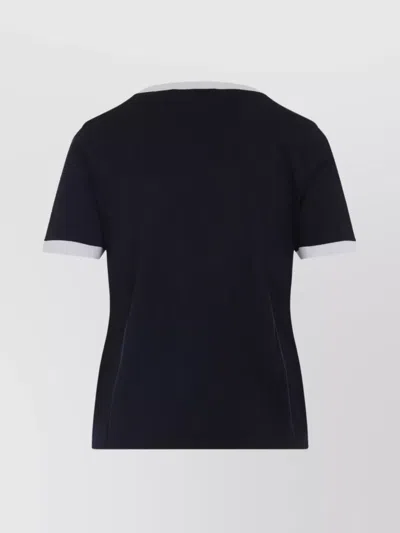 S Max Mara Max Mara's Egidio Bicolor Knit T-shirt In Blue