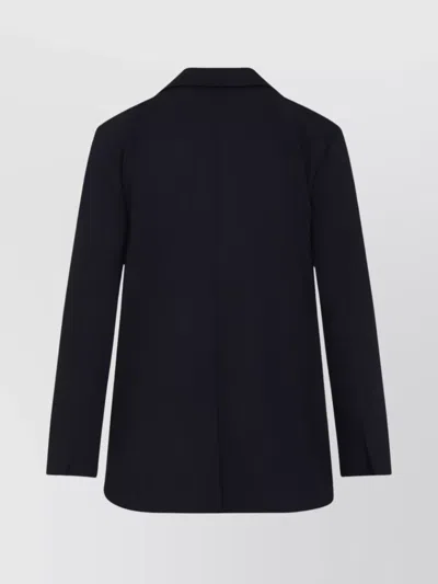S Max Mara Ester Double-breasted Wool Blazer In Blue