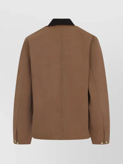 Carhartt Work In Progress Michigan Canvas Coat In Brown