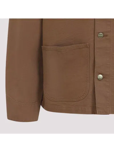 Carhartt Work In Progress Michigan Canvas Coat In Brown