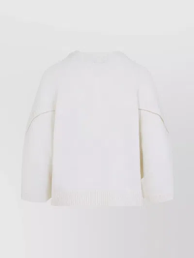 Max Mara Buttoned Cashmere Blend Sweater With Asymmetric Cuffs