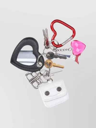 Balenciaga Key Holders With Eiffel Tower Charm In Silver