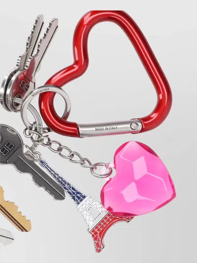 Balenciaga Key Holders With Eiffel Tower Charm In Silver