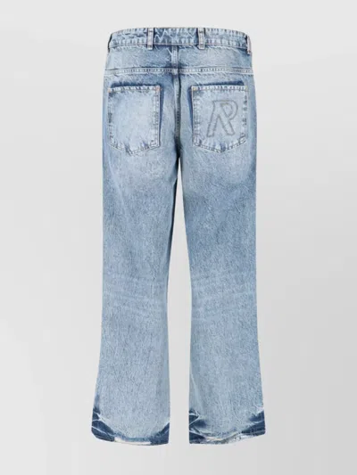 Represent Straight Leg Trousers With Distressed Style In Blue