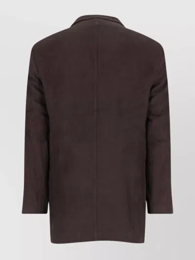 Our Legacy Tailored Suit Jacket Notch Lapel In Brown