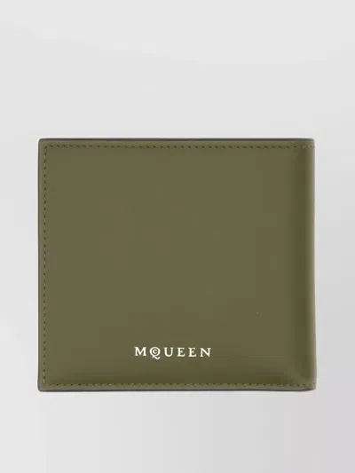 Alexander Mcqueen Slim Bi-fold Wallet With Card Slots In Gray