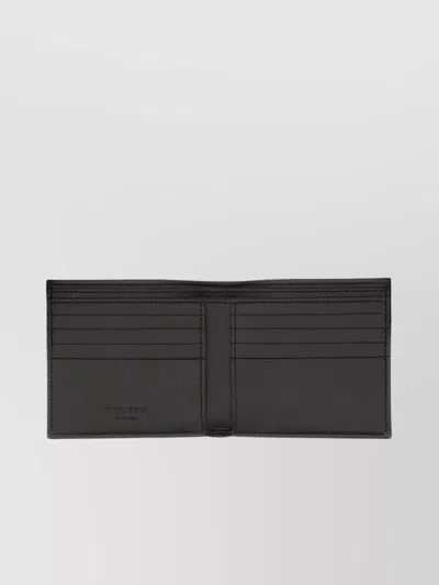 Alexander Mcqueen Slim Bi-fold Wallet With Card Slots In Gray