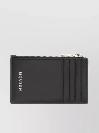 Alexander Mcqueen Logo Detail Zip Cardholder With Multiple Slots