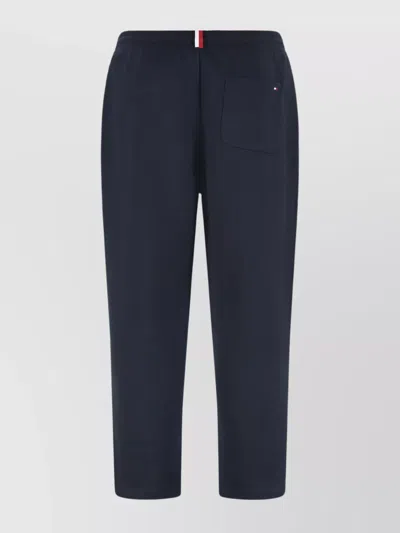 Tommy Hilfiger Cotton Track-pants Elastic Waistband In Blue