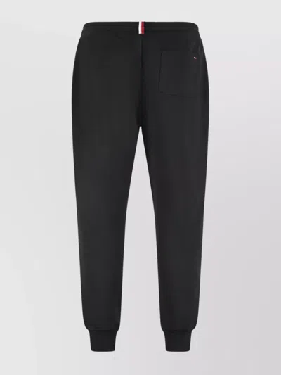 Tommy Hilfiger Cotton Drawstring Waist Track-pants In Black