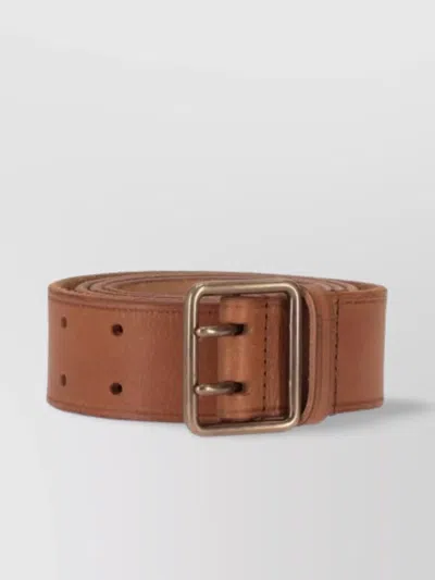 Dsquared2 Adjustable Smooth Finish Buckle Belts In Brown