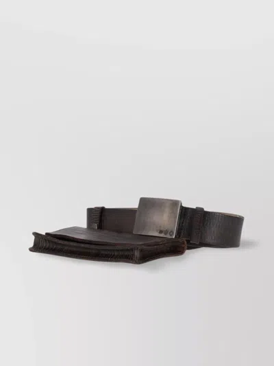 Dsquared2 Adjustable Textured Buckle Belts In Brown