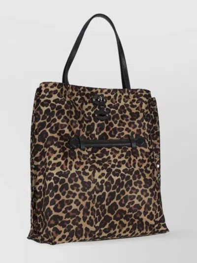 Zanellato Leopard Print Shoulder Bag With Front Zip