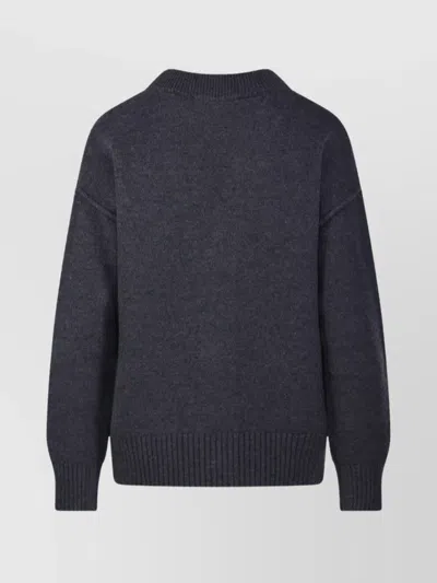 Ami Alexandre Mattiussi Adc V Neck Felted Merino Cardigan In Gray