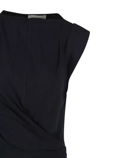 Isabel Marant Étoile Gz T-shirt With Cap Sleeves And Draped Detail In Black