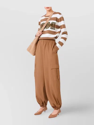 Max Mara 1951 Embroidery Wool Striped Sweater Clothing