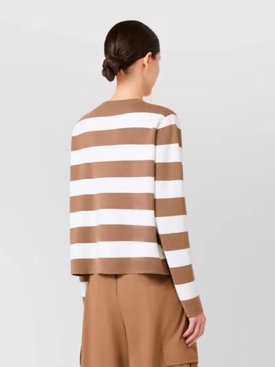 Max Mara 1951 Embroidery Wool Striped Sweater Clothing