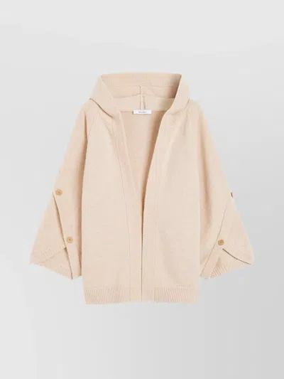 Max Mara Wool And Cashmere Cardigan Knitwear Beige In Neutral