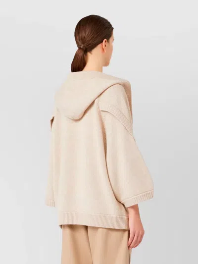 Max Mara Wool And Cashmere Cardigan Knitwear Beige In Neutral