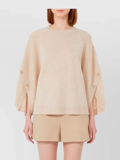 Max Mara Wool And Cashmere Sweater With Crossover Detail