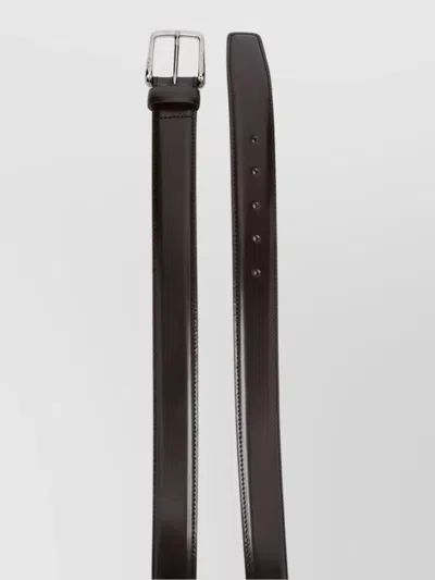 Tod's Adjustable Smooth Leather Belt In Black
