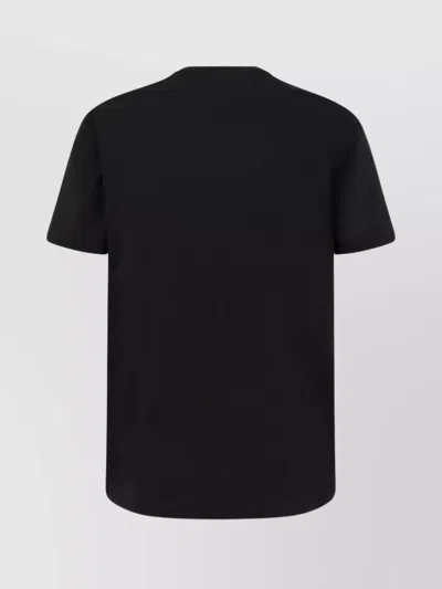Givenchy Ribbed Crew-neck Short Sleeve Cotton T-shirt In Black